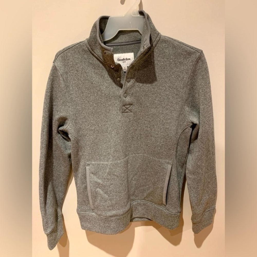Goodfellow & Co. Grey Snap-Up Pullover Sweatshirt - Size S